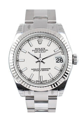 Rolex Datejust 31 White Dial Gold Fluted Bezel Ladies Watch 178274 / None